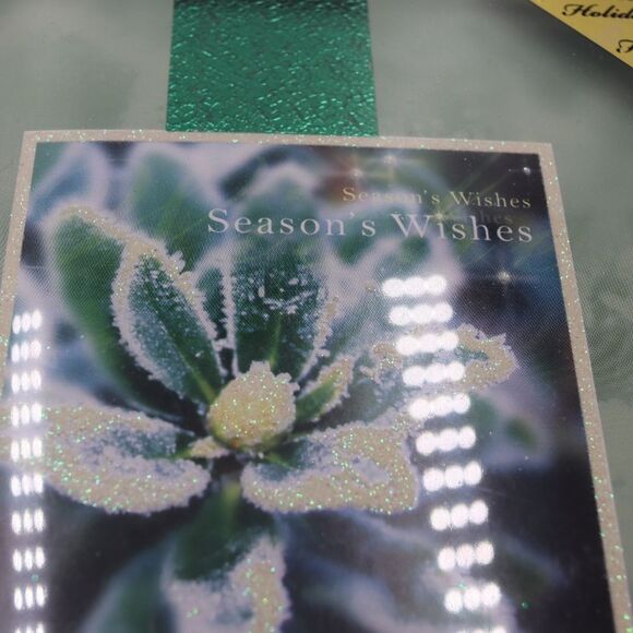 Artis Vintage  Christmas Cards 40 Premium Holiday Cards Blue Green Floral Foil - Picture 2 of 11